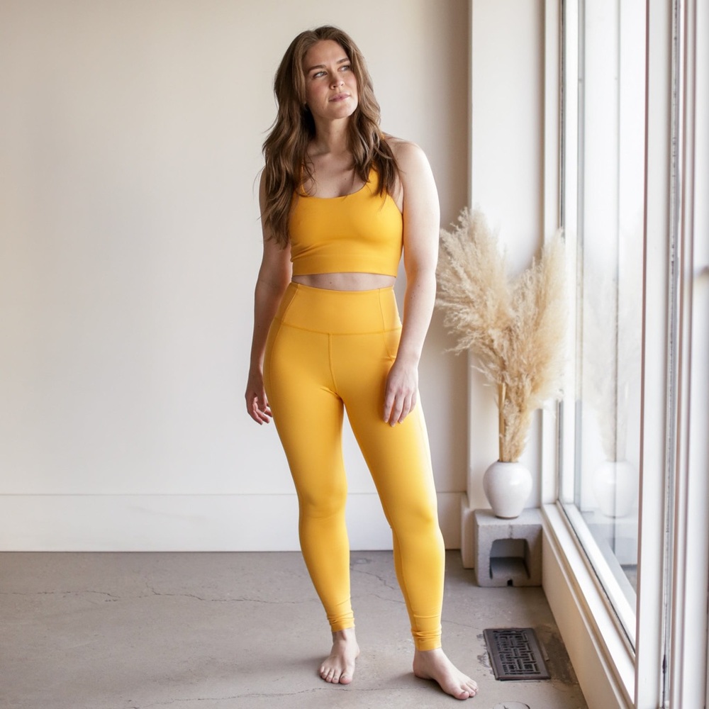 Girlfriend Collective Compressive High-Rise Legging Golden Glow Size XS